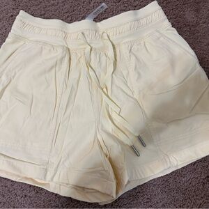 Lululemon Athletica High Waist Cream Shorts